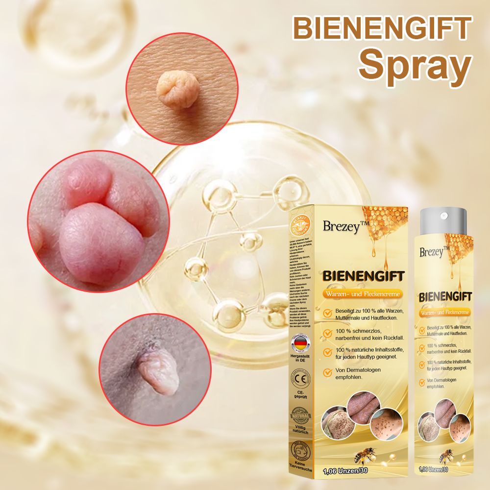 🍂🐝Brezey™ Bienengift Warze & Tag Entfernung Spray(👨‍⚕Für alle Hauttypen geeignet)🐝(🔥Aktion am letzten Tag 70% Rabatt)