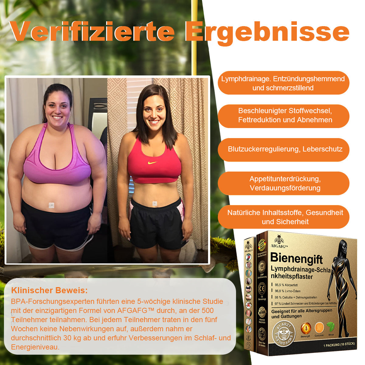 🌿🐝 AFGAFG™🌐🌐 Bienen-Venom Lymphatischer Drainage Schlank-Patch【Empfohlen vom Arzt - Geeignet für Männer und Frauen】