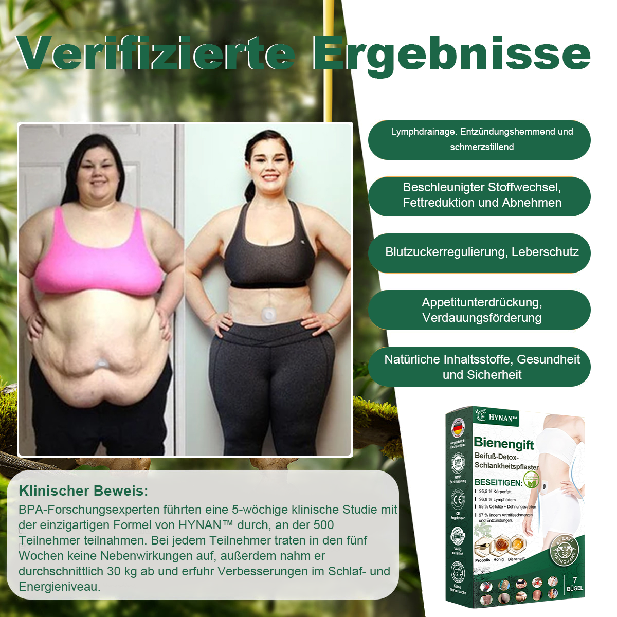 🌿🐝HYNAN™🌐🌐 Bienengift Wermut Detox Schlankheitspflaster【Empfohlen vom Arzt - Geeignet für Männer und Frauen】