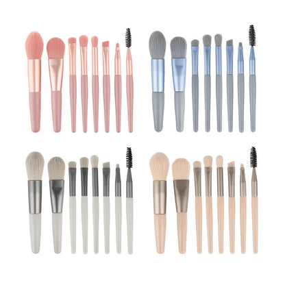 8Pcs Professional Makeup Brush Set Soft Fluffy Hair Brushes Eye Shadow Foundation Blush Blending Beauty Cosmetics Makeup Tools